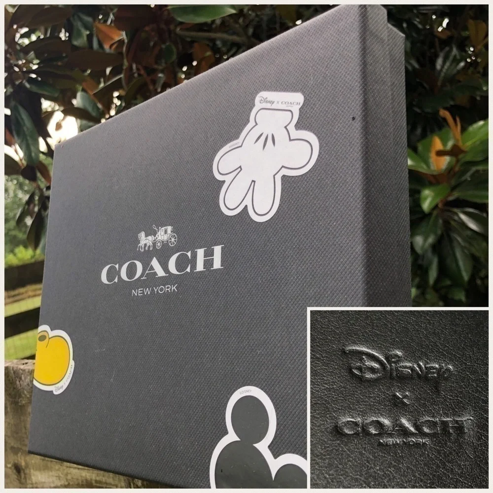 Coach Boxed Set Large Mickey Mouse Keychain Fob Set